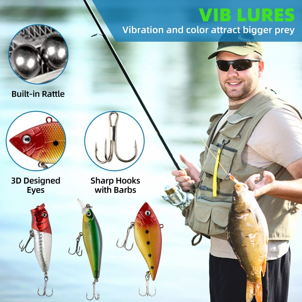 Fishing Lures Fishing Gear Tackle Box Fishing Accessories 78 fishing lures kit