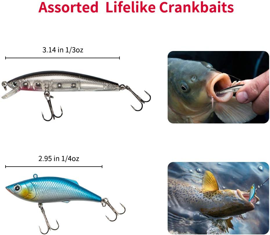 Fishing Lures Kit for Freshwater Bait Tackle Kit