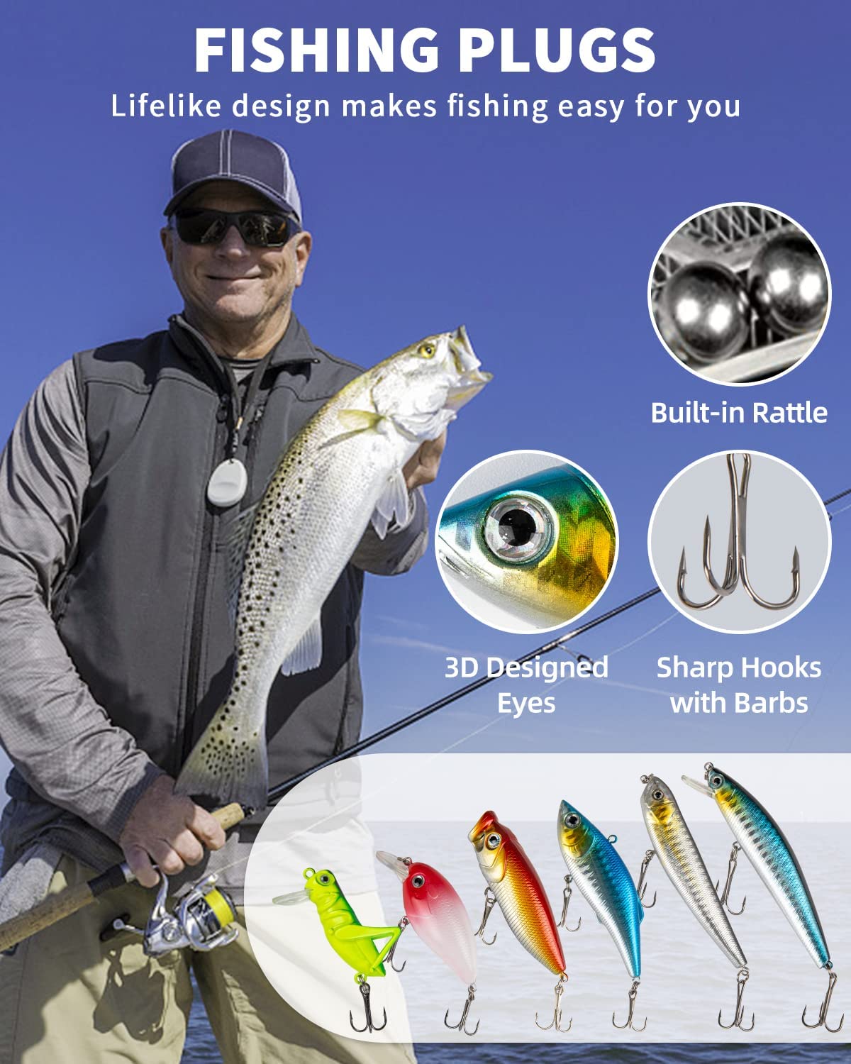 Fishing Lures Kit for Freshwater Bait Tackle Kit