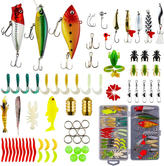 Fishing Lures Fishing Gear Tackle Box Fishing Accessories 78 fishing lures kit